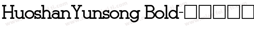 HuoshanYunsong Bold字体转换
